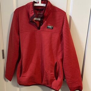 L.L. Bean Crimson Quilted Pullover